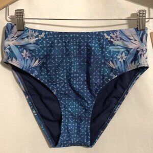 Title Nine high rise bikini small blue bottom swim NEW